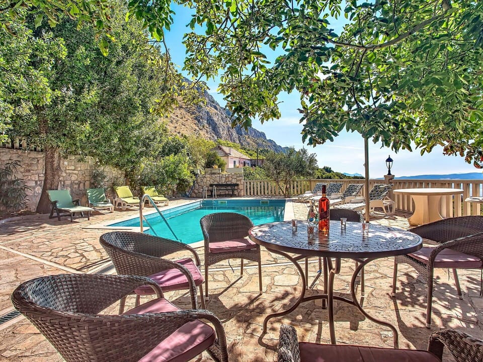 Swimming Pool, Resort, Outdoor Furniture, Eco Hotel, Mountain Range, Chair, Shade, Hacienda, Villa, Flagstone