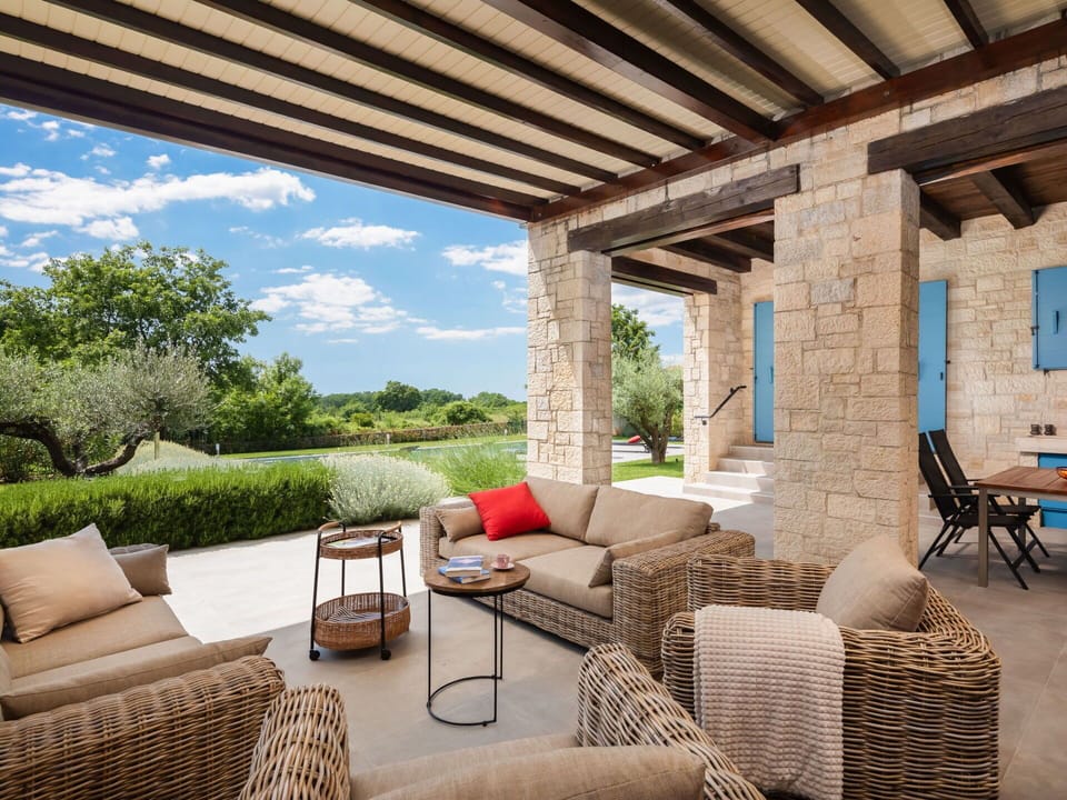 Sky, Plant, Furniture, Plant Community, Table, Natural Landscape, Chair, Land Lot, Outdoor Furniture, Tree