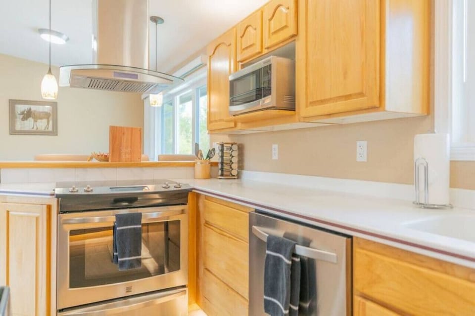 South Suite Kitchen with Stainless Steel Appliances