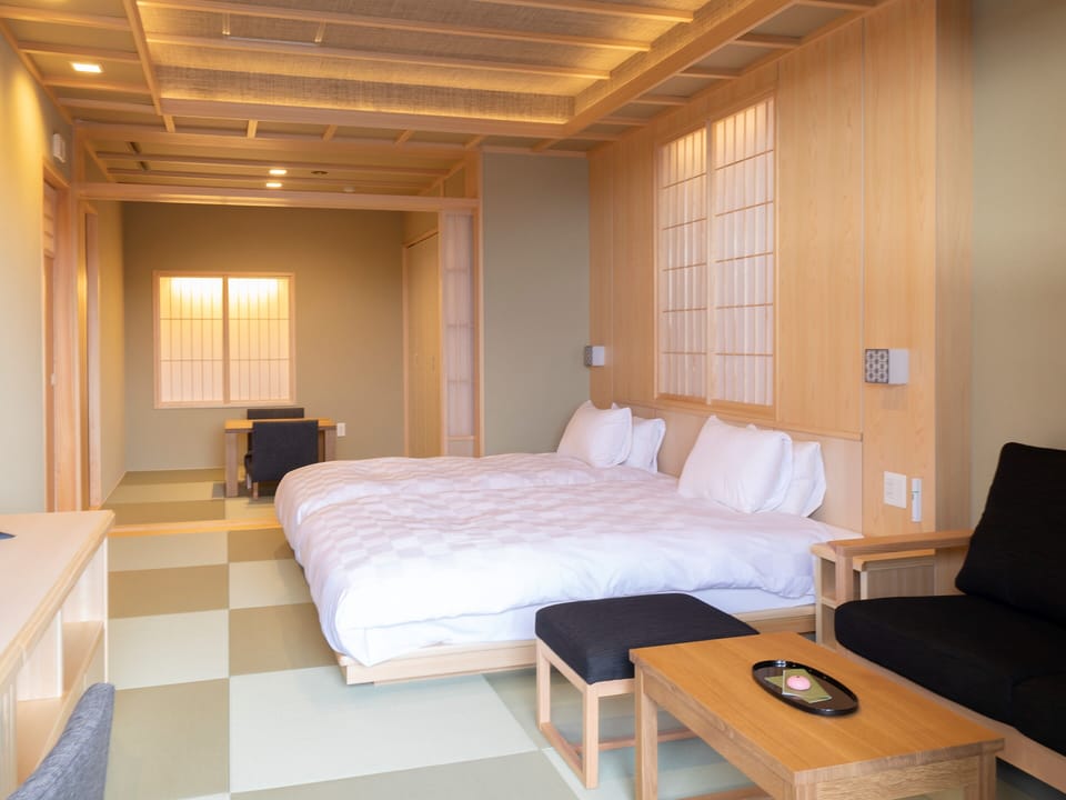 open-air bath Japanese-style room+Japanese-style twin room | In-room safe, desk, free WiFi