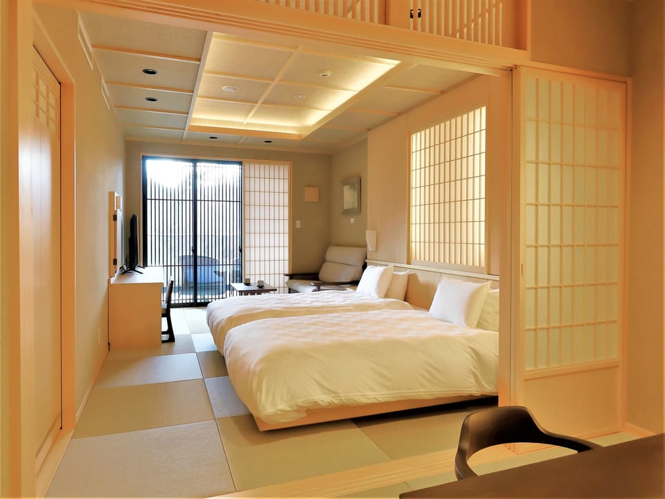 open-air bath Japanese-style room+Japanese-style twin room | In-room safe, desk, free WiFi