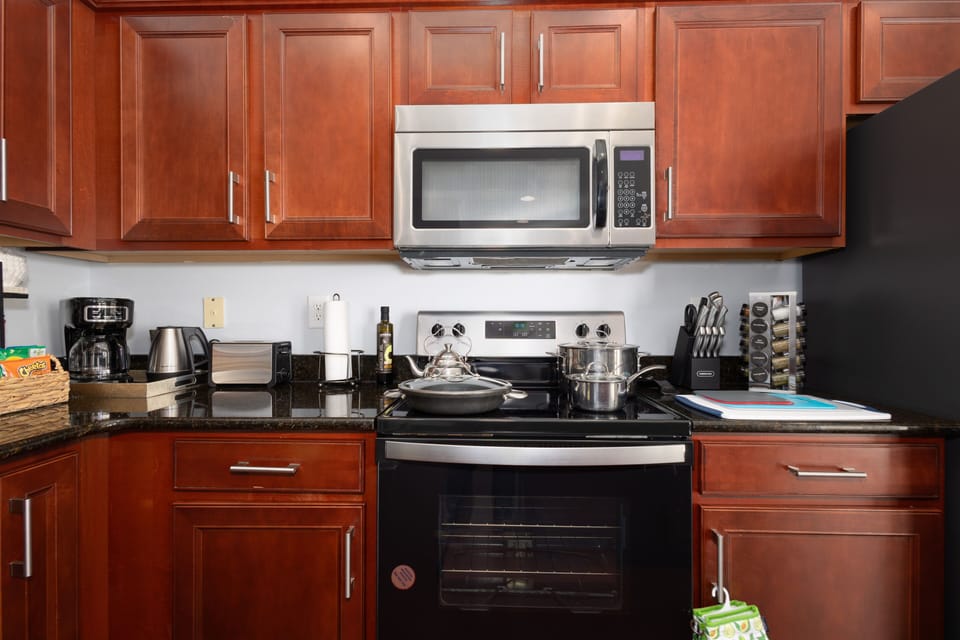 Fully stocked kitchen