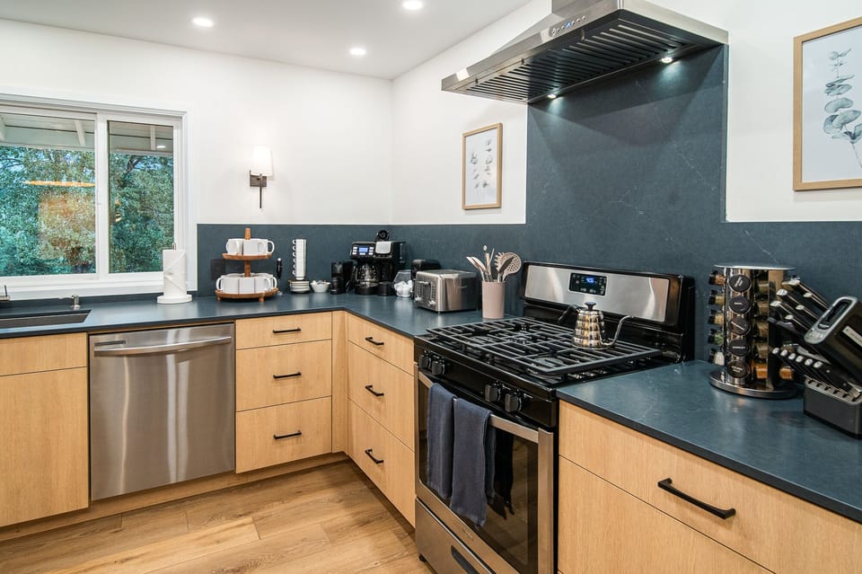 Fully stocked kitchen