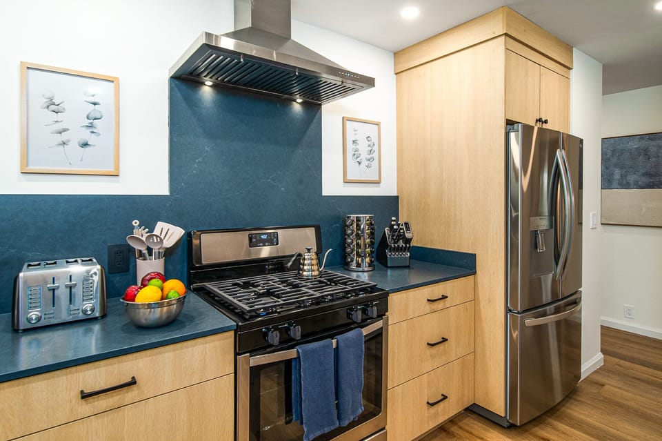 Fully stocked kitchen