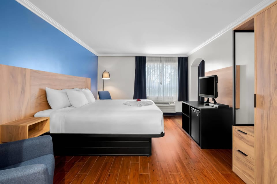 Suite, 1 King Bed, Non Smoking | Premium bedding, down comforters, blackout drapes, iron/ironing board
