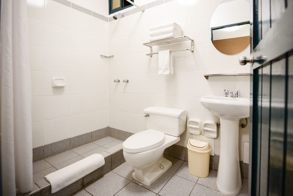 Bathroom | Shower, hair dryer, towels, soap