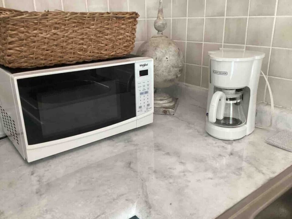 Microwave and coffee maker