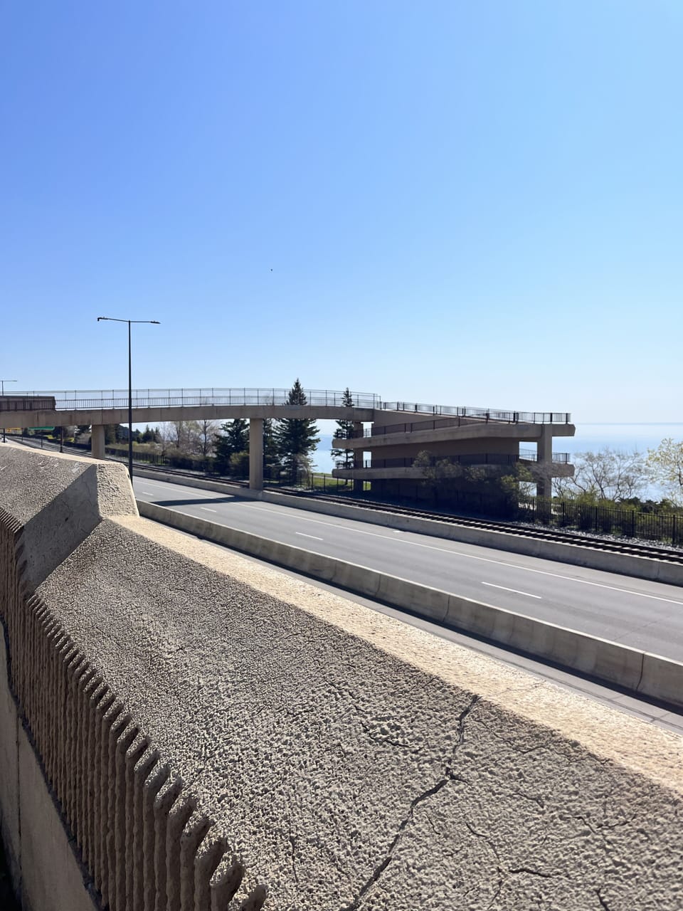 Pedestrian/bike overpass to Lakewalk trail. 4 blocks from property.