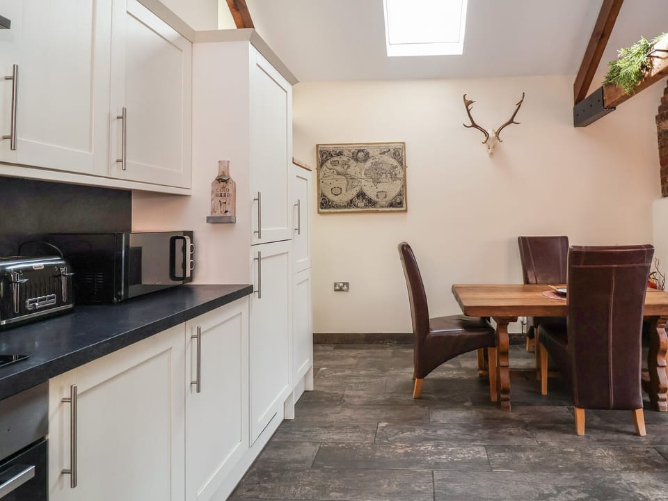 Fridge, dishwasher, electric kettle, toaster