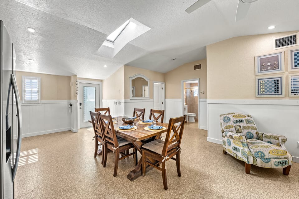 Enjoy sunny, open dining where coastal style meets comfort for every meal together.