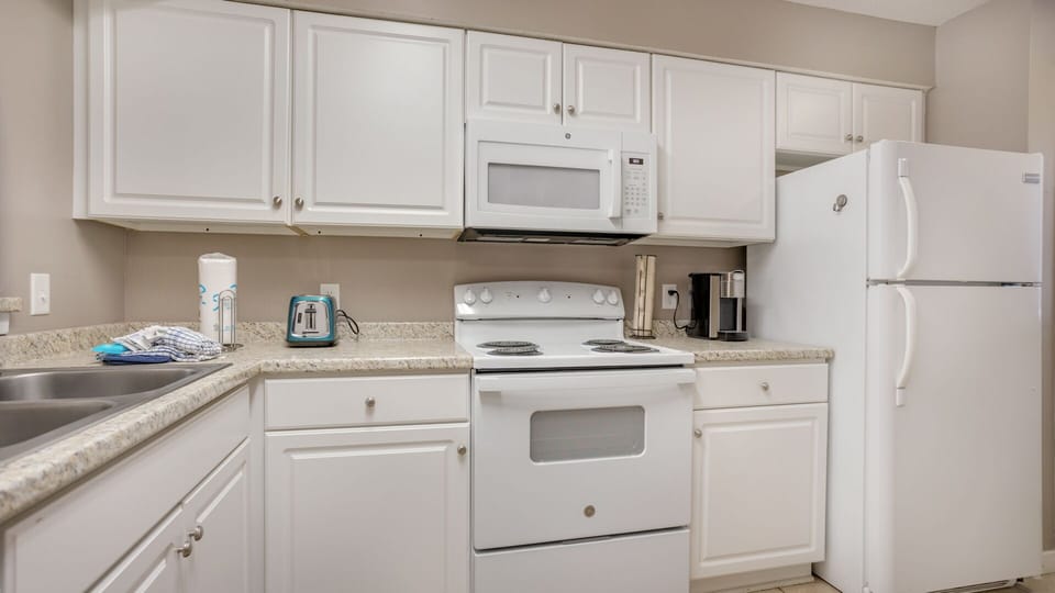 Ample counter space, and a functional layout make meal prep effortless.