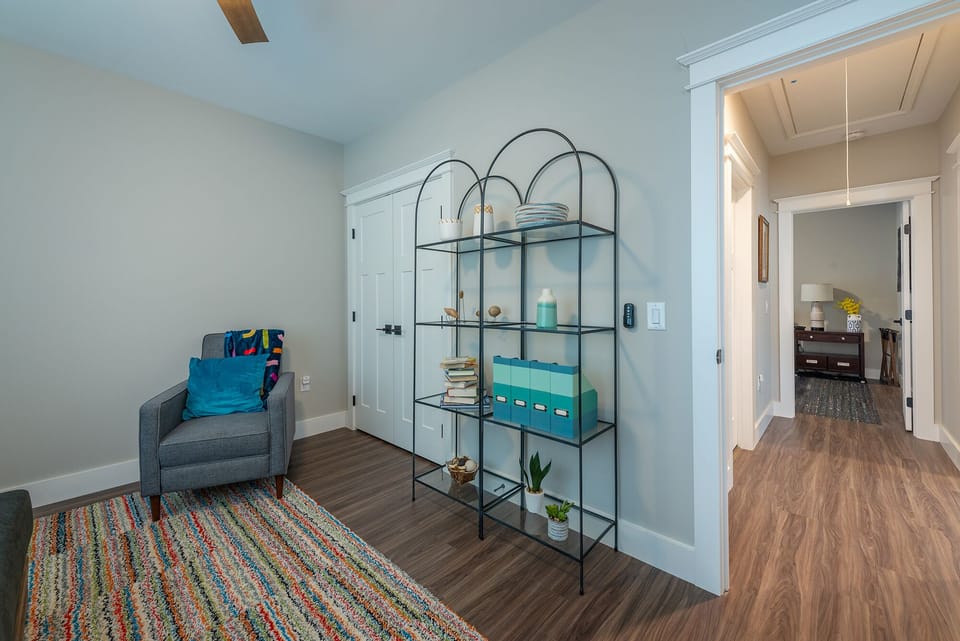 Bedroom with twin-size daybed and twin-size trundle