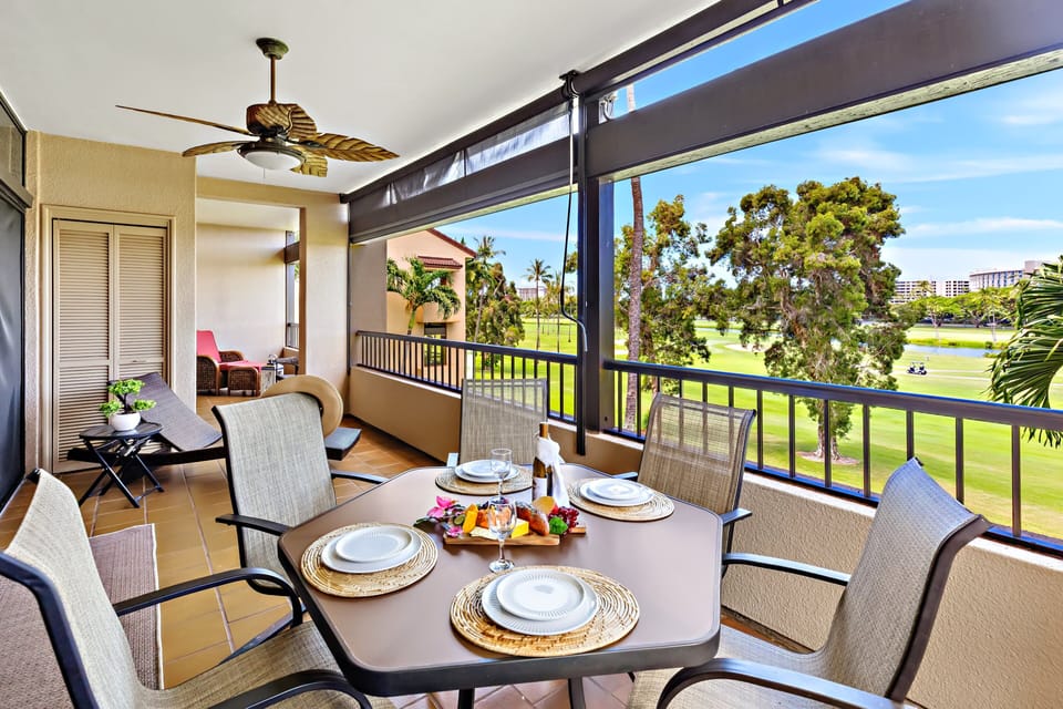 Dine al fresco on your spacious, covered lanai