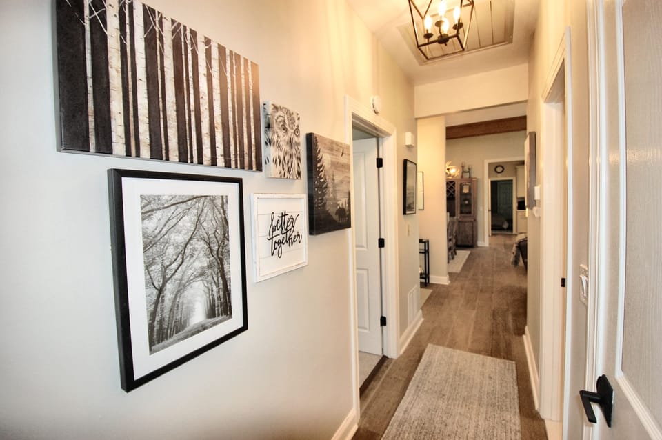 Hallway from Master bedroom door to living area