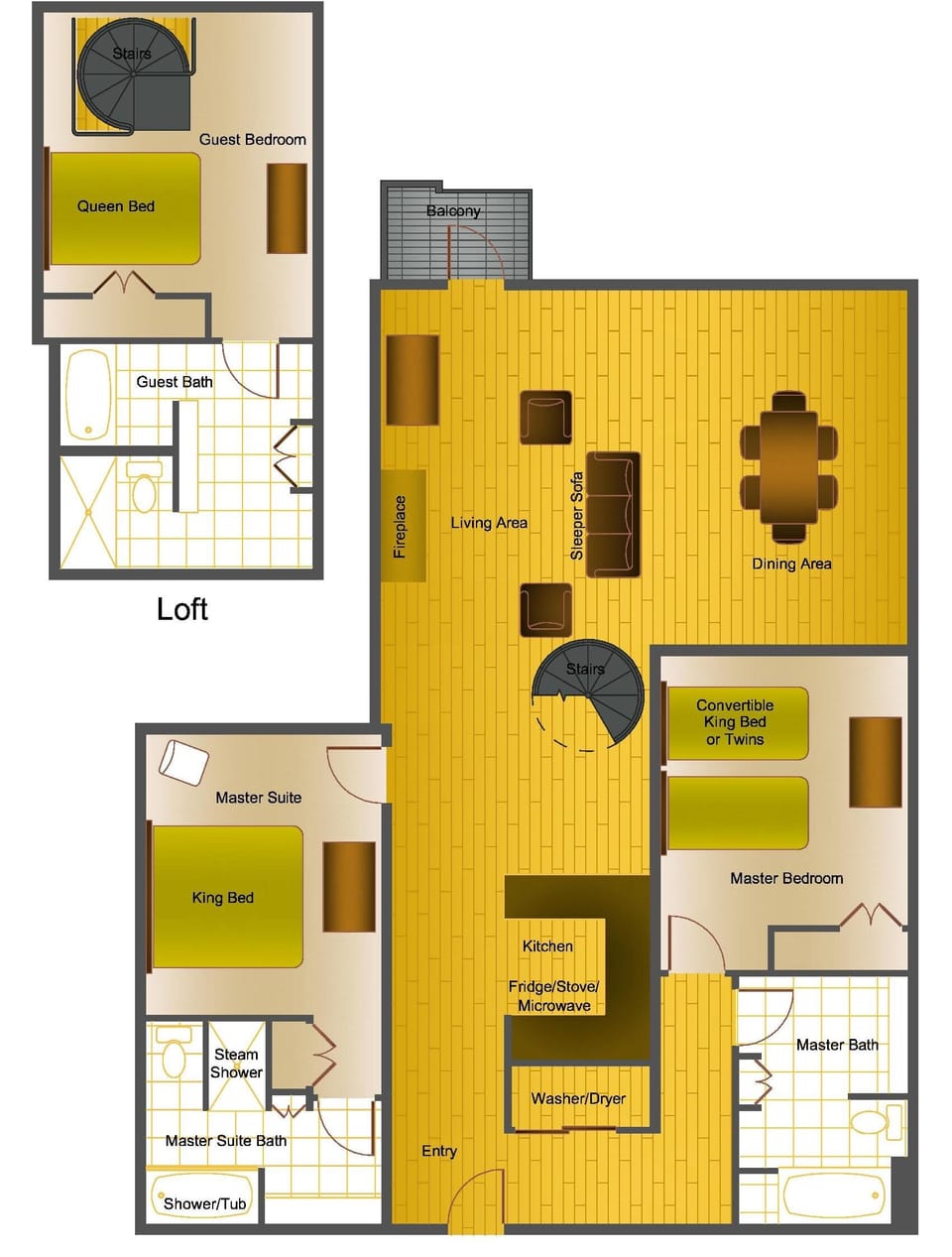 Condo, 3 Bedrooms | Floor plan
