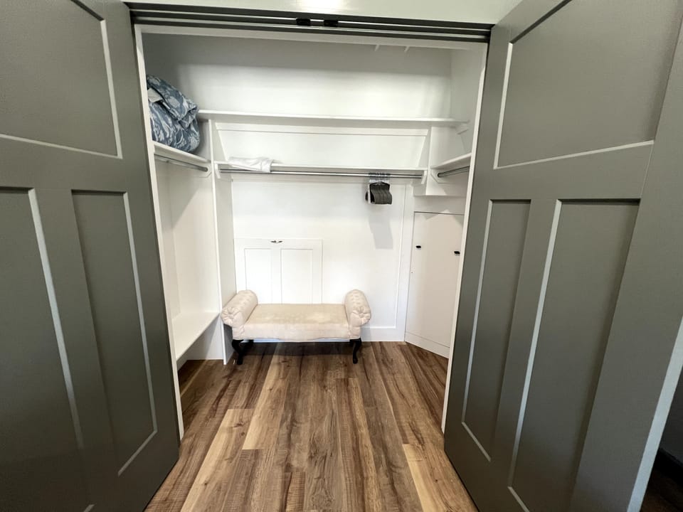 Ample closet space in the master bedroom