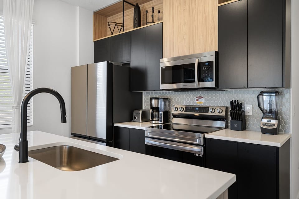 Fully equipped to prepare your own meals.