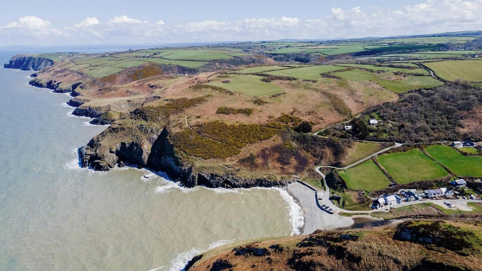 Aerial view of Cwm Tydu