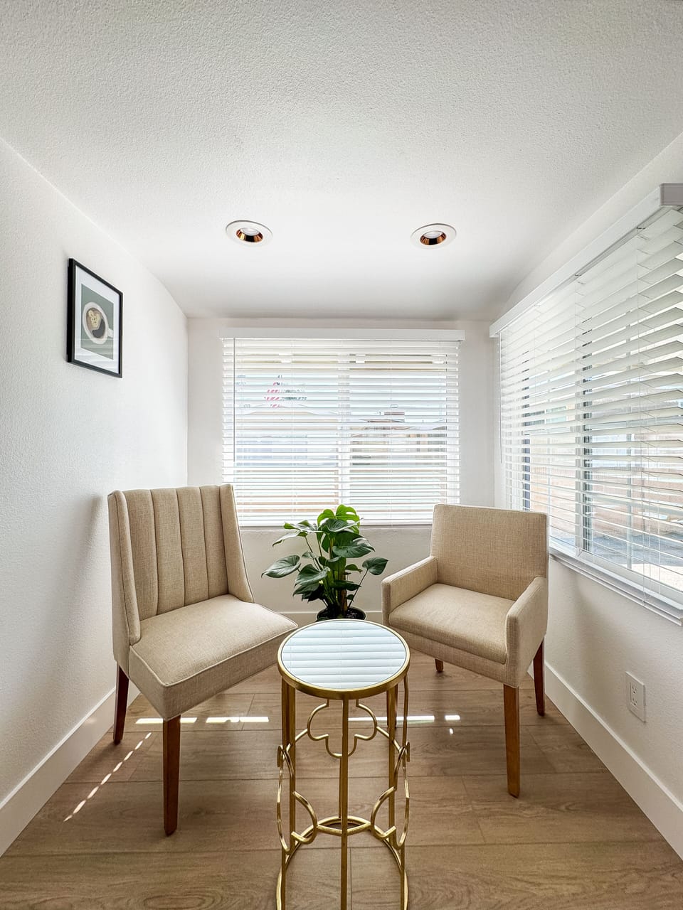 relaxing seating area