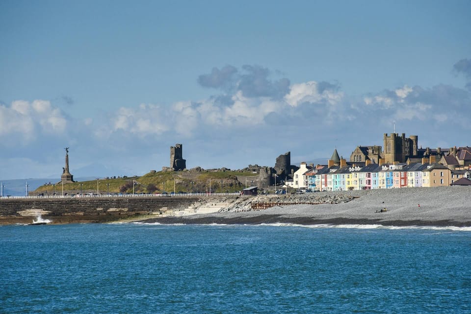 View towards Aberystwyth Castle ruins