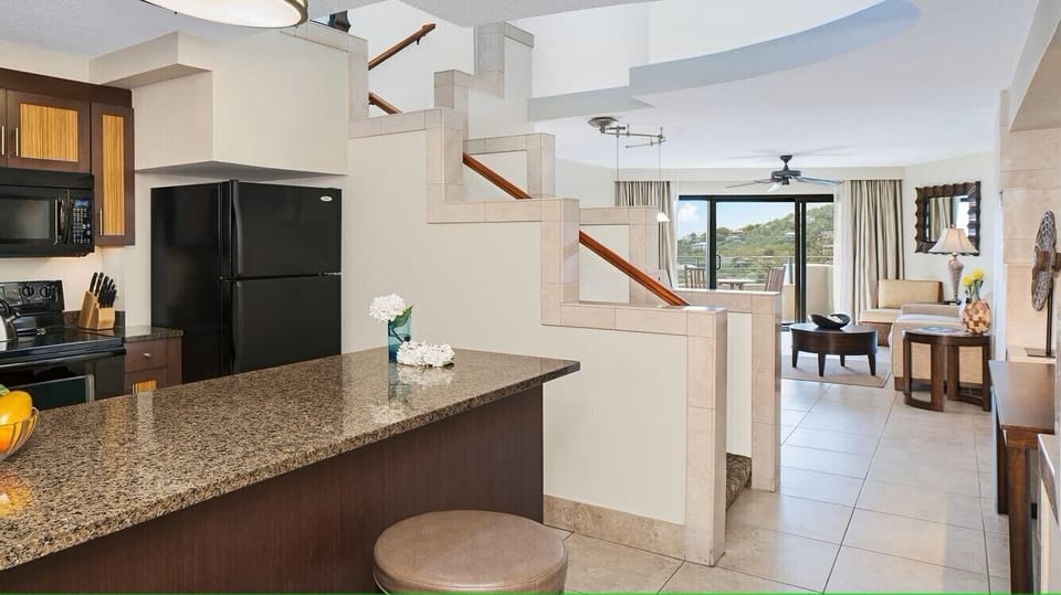 Stairs to the bedroom suites
