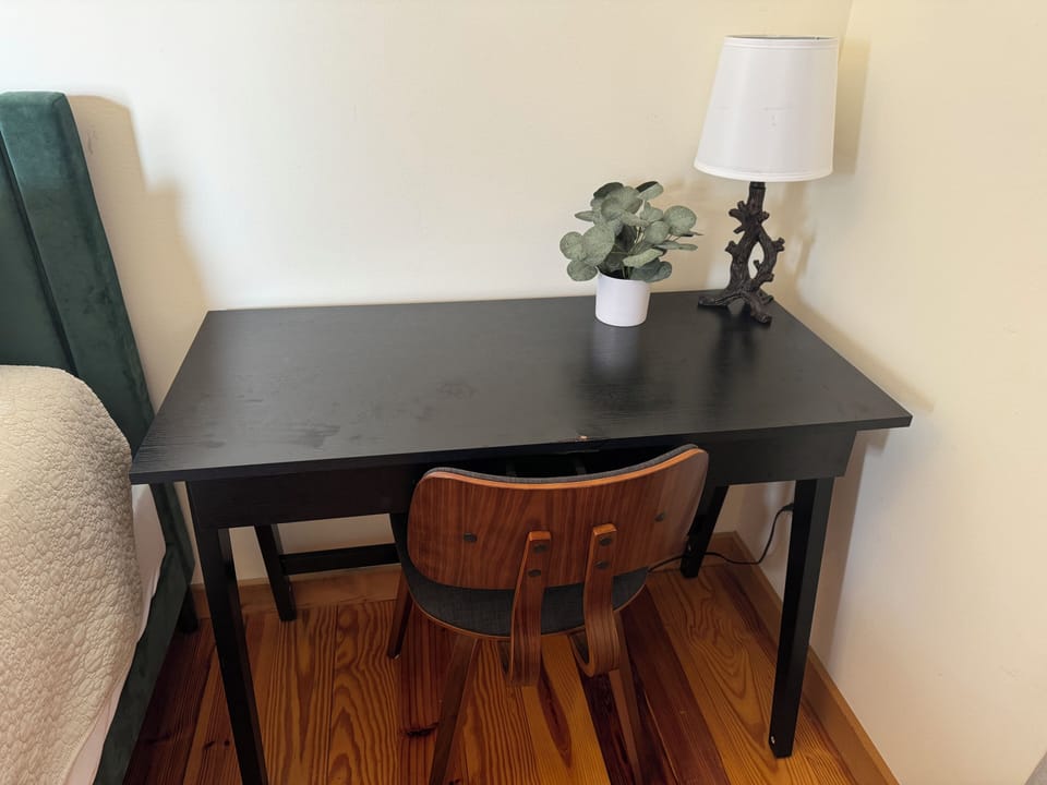 Desk and office space away from main common areas