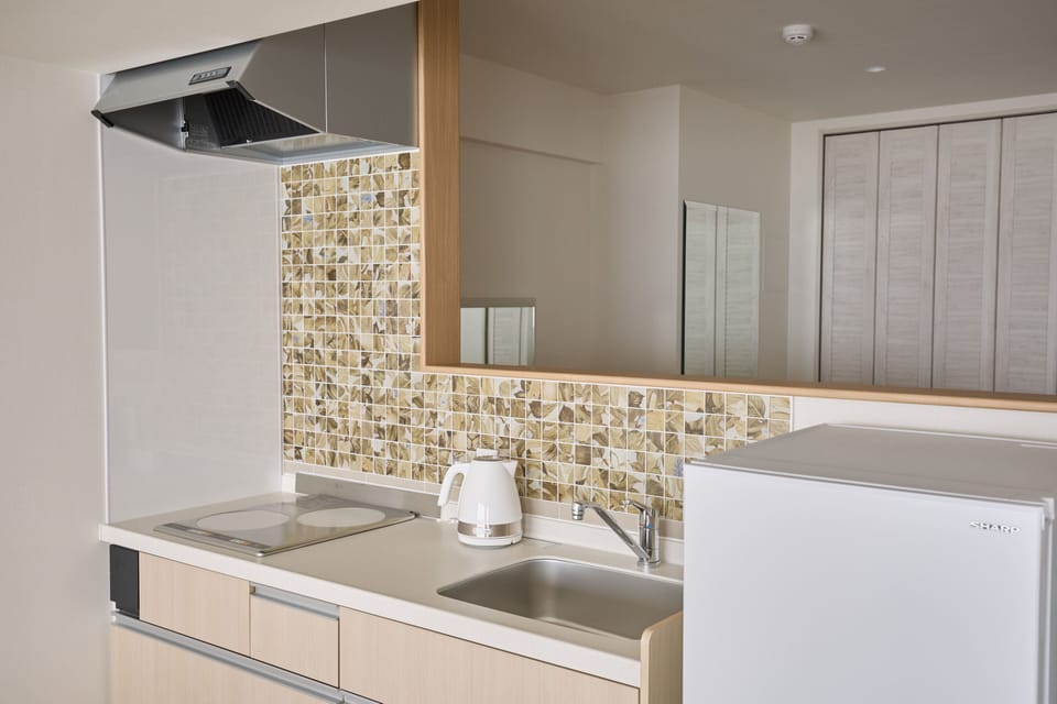 Deluxe Twin Room, Non Smoking, Kitchen | Private kitchen