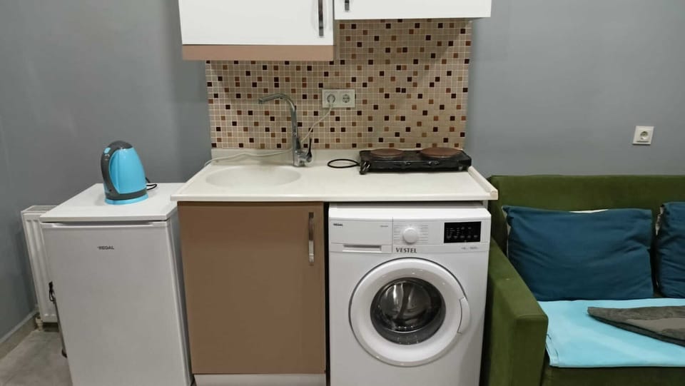 Standard Apartment | Private kitchen | Fridge, microwave, stovetop, electric kettle