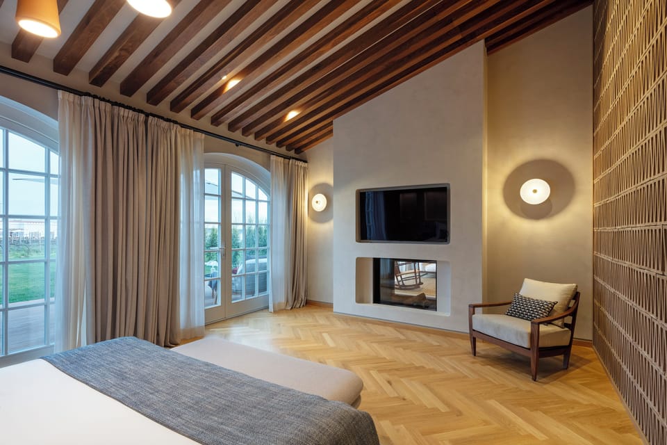 Premium bedding, down comforters, memory foam beds, minibar