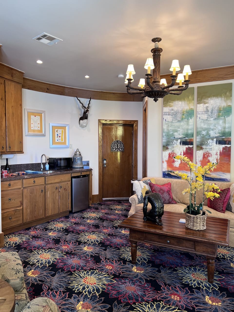 Front door opens into living area