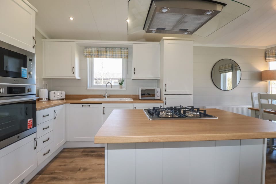 Fridge, dishwasher, electric kettle, toaster