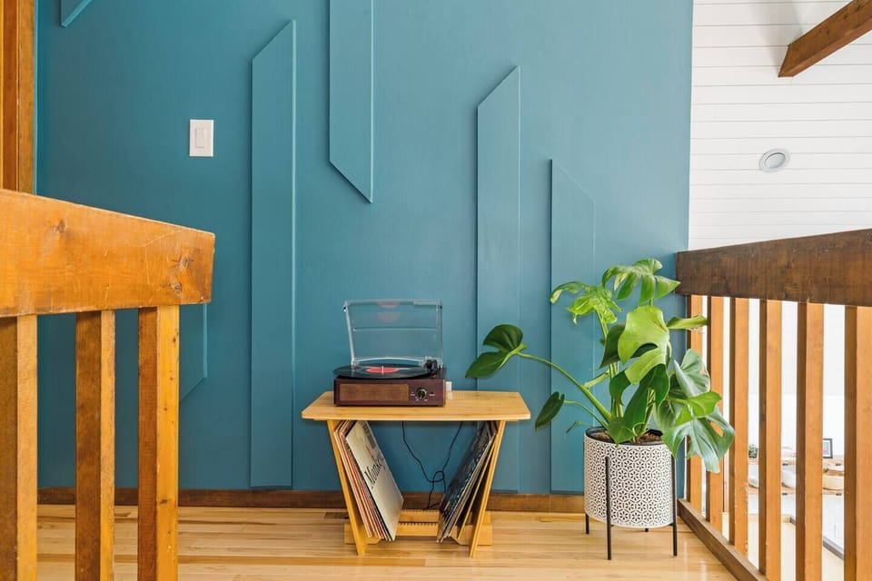 Kick Back, Relax and Listen to some Tunes w/ the Record Player on the  Balcony off of the Master Bedroom