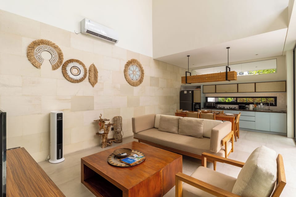 Villa | Living room | 20-inch flat-screen TV with cable channels