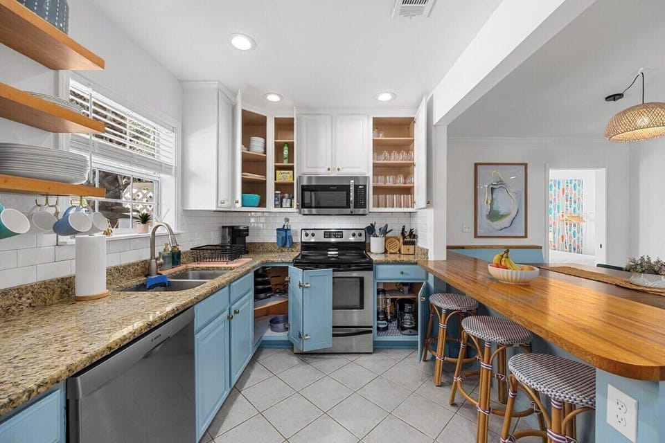 Cook with ease and convenience in our well-appointed kitchen, complete with cooking amenities that cater to all your culinary needs
