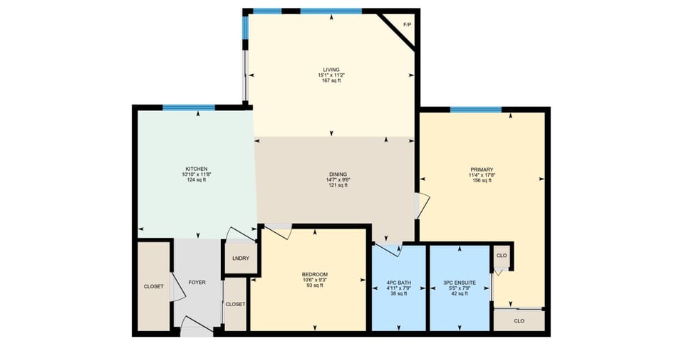 Spacious floor plan