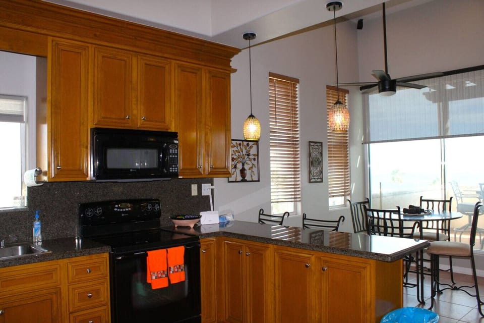 Kitchen with view