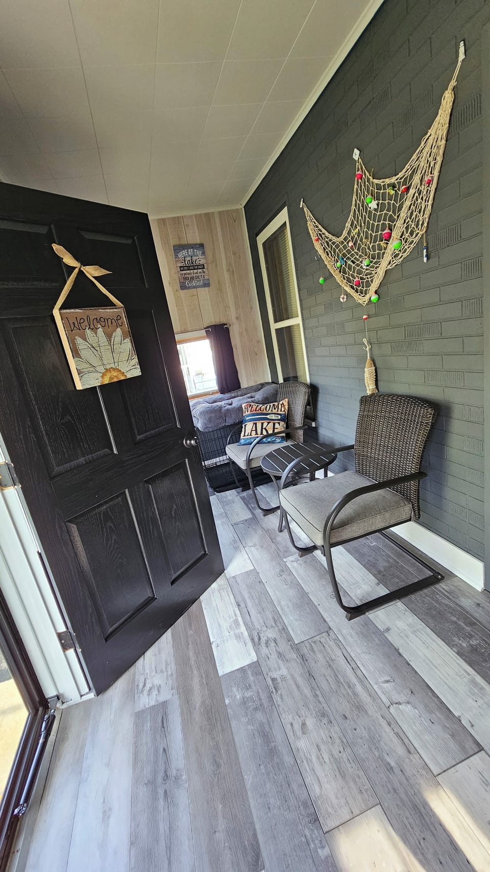 Front porch seating area