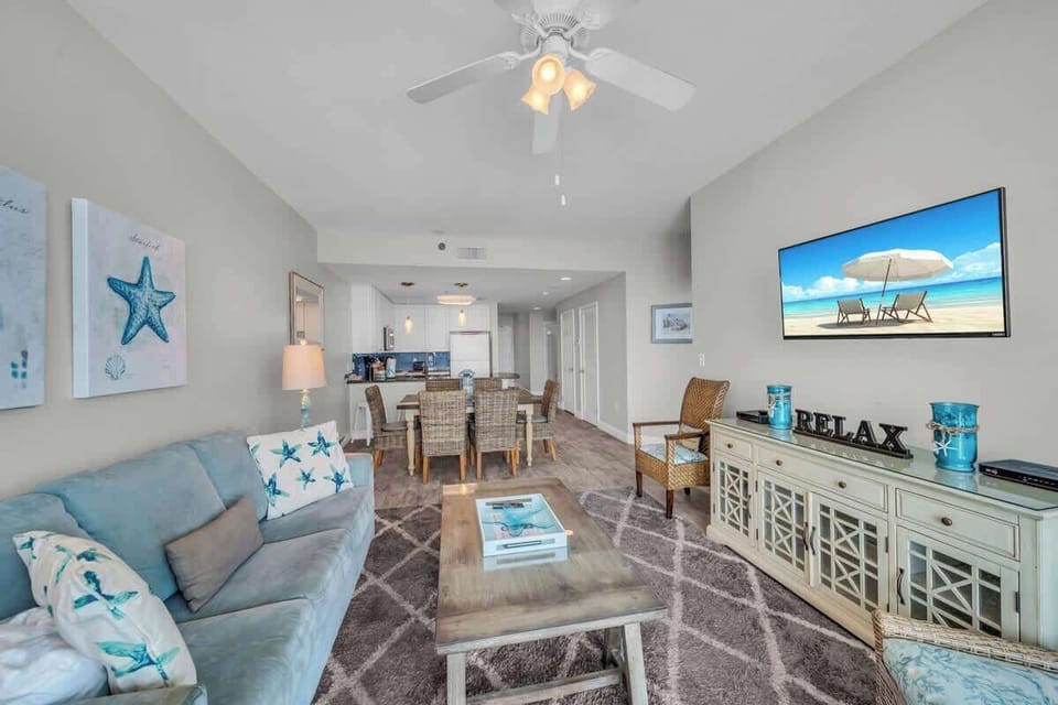 Living room with sofa sleeper
