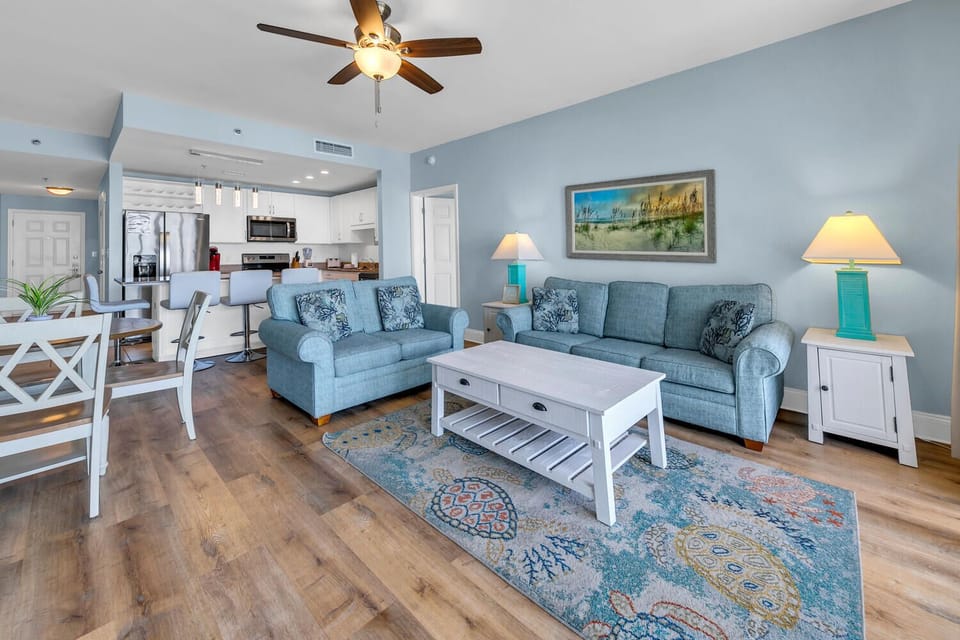 Living room to kitchen
