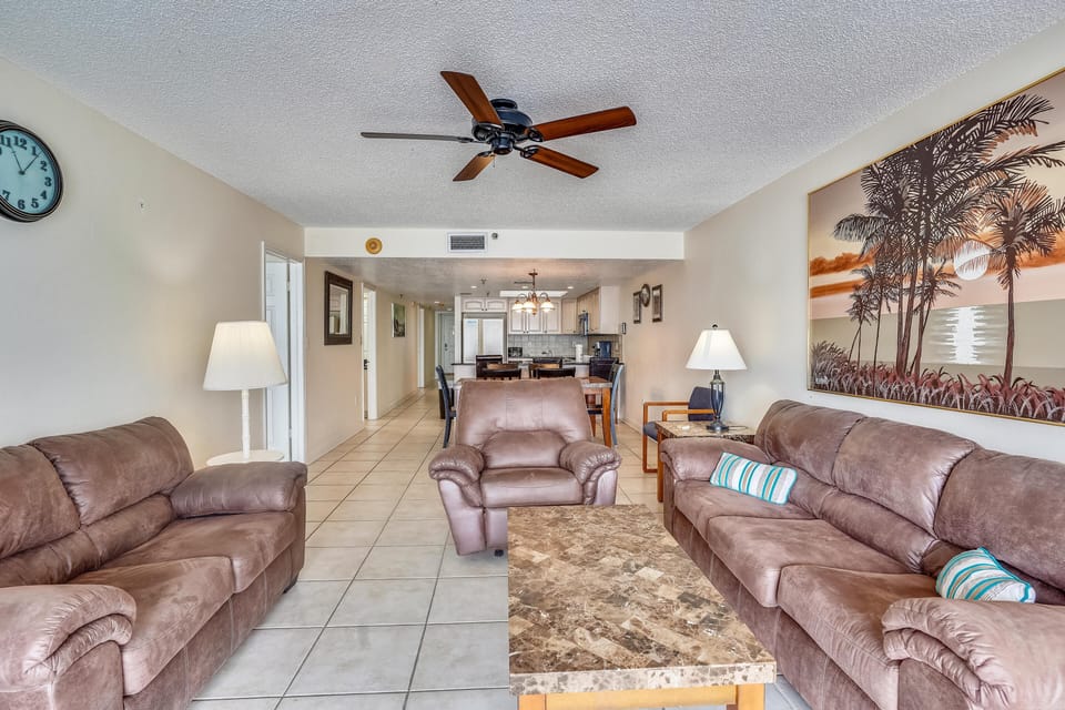 Condo, Multiple Beds (Sand Dollar 107) | Living area | TV