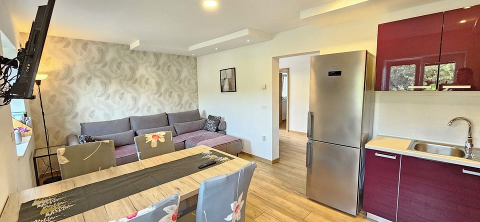 Living room, dining area
