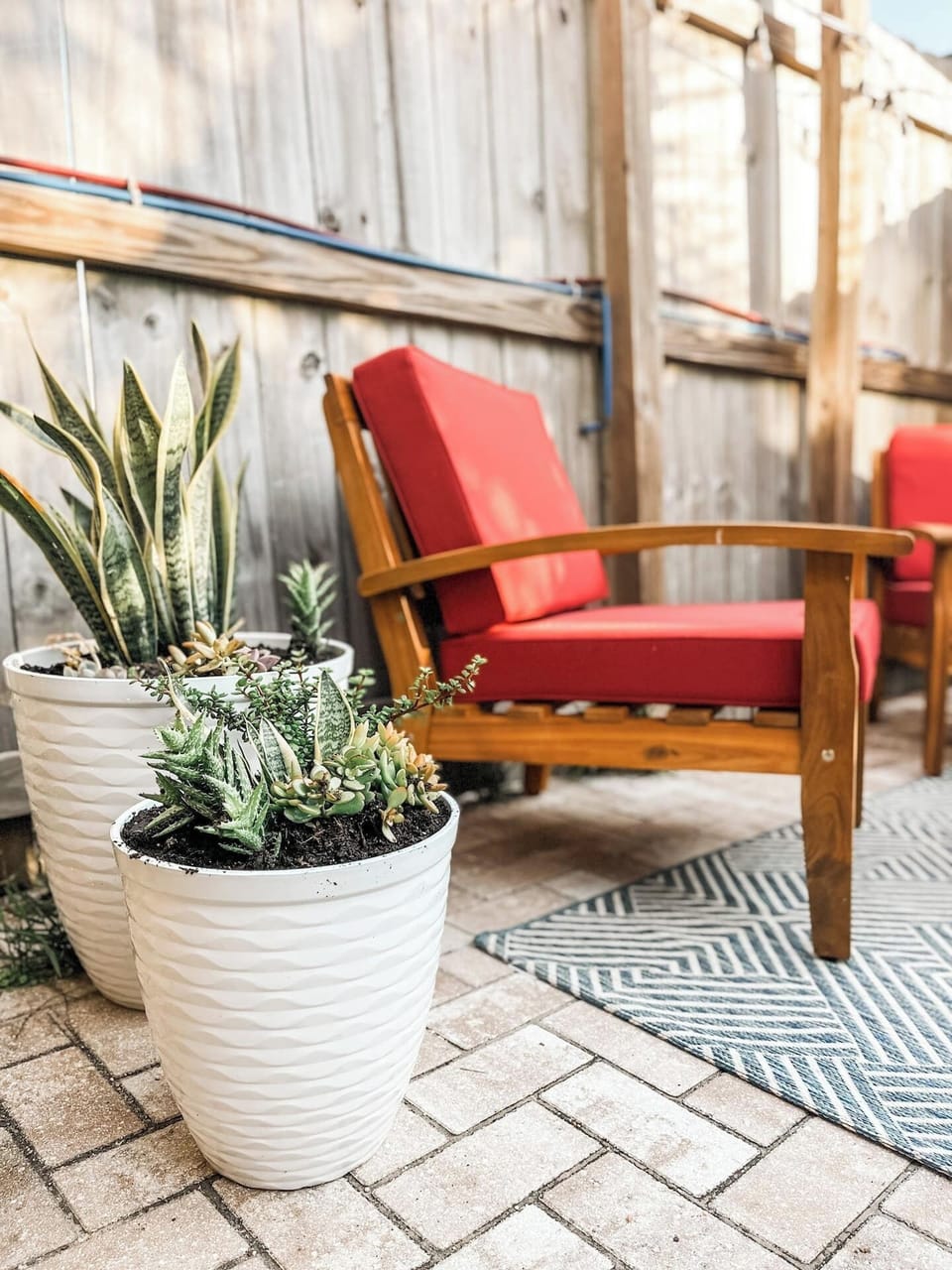 Enjoy our back area with seating for many!