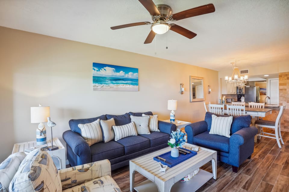 Condo, Multiple Beds (Land's End 11-305 Beach Front - Premi) | Living area | TV