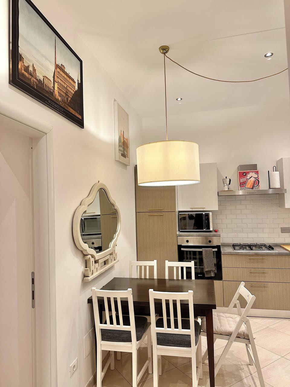 Apartment | Private kitchen | Full-size fridge, microwave, oven, stovetop