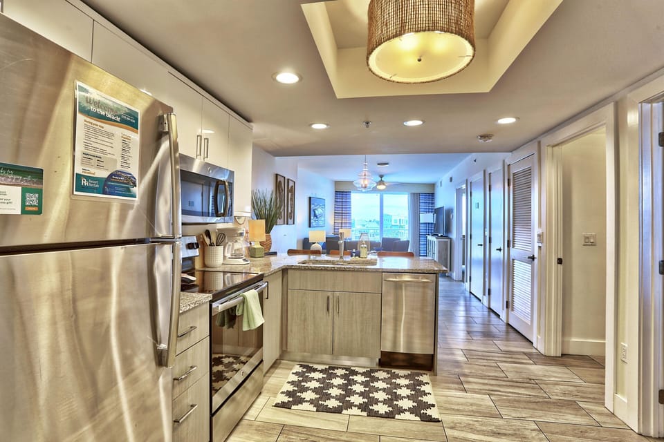 Condo, Multiple Beds (Oceana 301 East) | Private kitchen | Oven, toaster