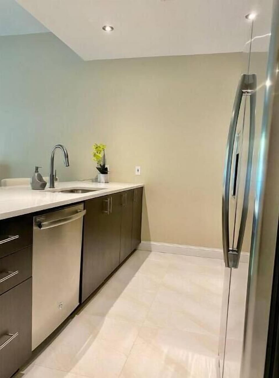 Fully stocked kitchen with modern appliances & coffee makers