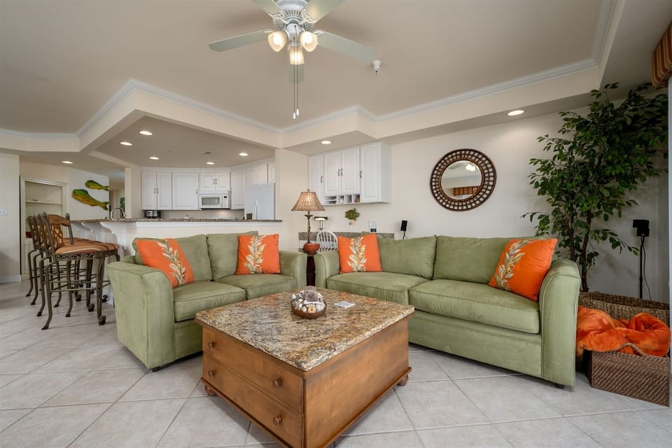 Living Room w/Queen sleep sofa