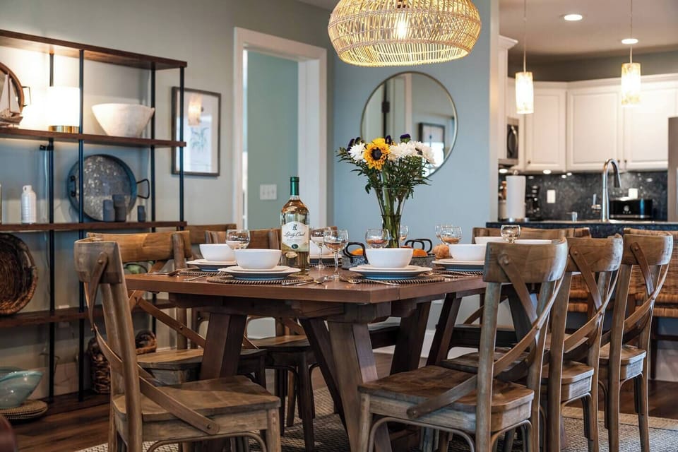 Large Farmhouse Table Extends to Seat 10