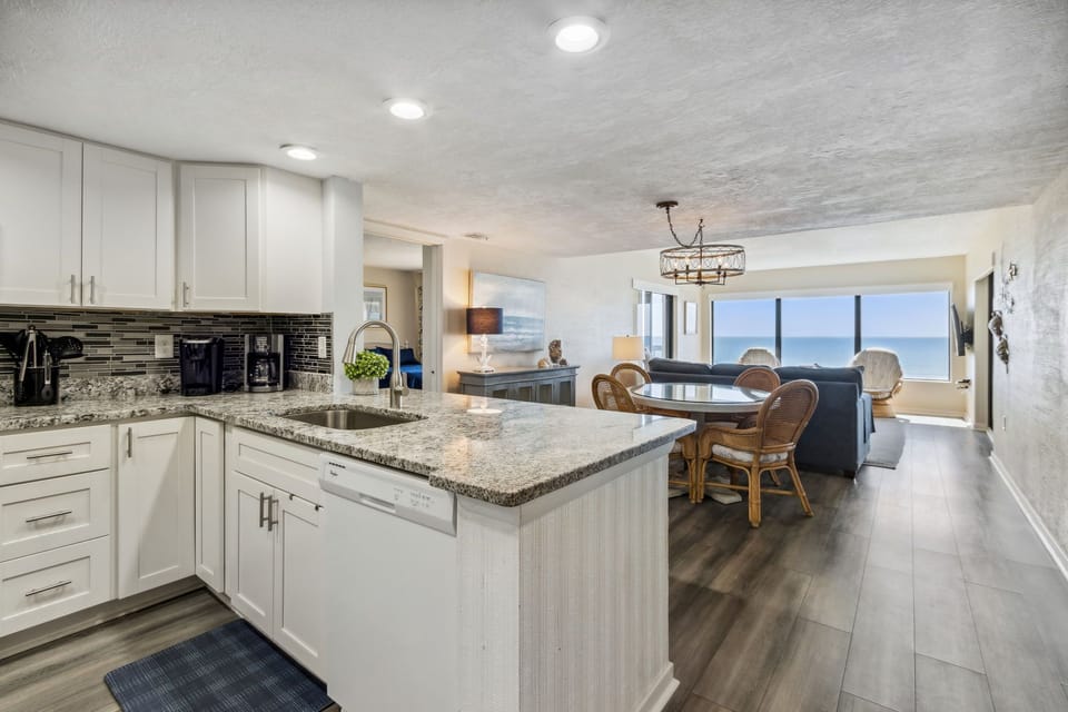 Open Concept Living/Dining/Kitchen Area with Incredible Ocean Views