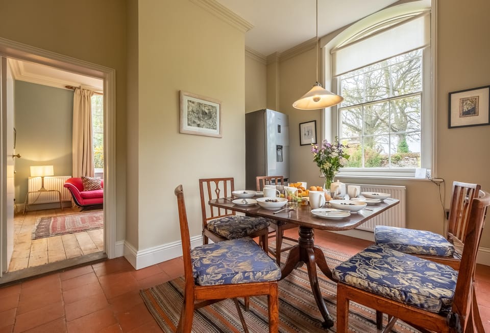 Ground floor: The dining area in the kitchen